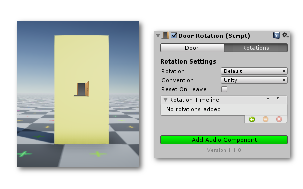 The door rotation component