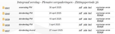 The reports of the plenary meetings.